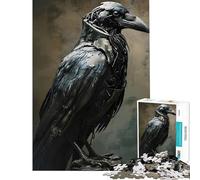 1000 Piece Jigsaw Puzzles The Raven Abstract Metal Addictive Toys to Cultivate Patience Practical Game For Family Fun Gifts Birthday (Size 38x26cm)