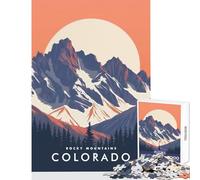1000 Piece Jigsaw Puzzles- The Rocky Mountains Jigsaw for Teenagers Difficult Challenge Challenging To Complete Unique Challenge Game (50x75cm)