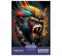 1000 Piece Jigsaw Puzzles- The Wild Monkey Jigsaw Puzzle Brain Teaser Game Wall Decoration Deal As Gifts for The Whole Family 70x50cm/1000pcs