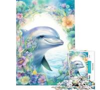 1000 Piece Jigsaw Puzzles- The Wisdom of The Dolphins Learning Educational Toys for Educational Game Difficult Challenge Gifts Ideas (Size 38x52cm)