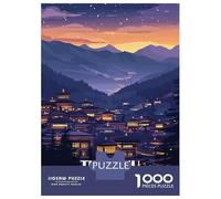 1000-piece Jigsaw Puzzles Thimphu, Bhutan at Night Jigsaw Puzzle Anti-Stress Toys Wall Decoration Unique Gifts for Birthday And Christmas 70x50cm/1000pcs
