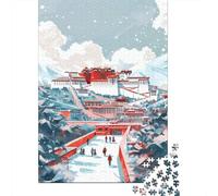 1000 Piece Jigsaw Puzzles- Tibetan Palace Winter Scene-2 Jigsaw for Adults Brain Teaser Game Difficult Challenge Stress Reduction Gifts 38x26cm/1000pcs