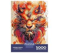 1000 Piece Jigsaw Puzzles- Tiger in Color Palette Jigsaw Puzzle Brain Teaser Game Wall Decoration Deal As Gifts for The Whole Family 38x26cm/1000pcs