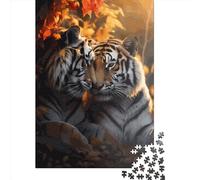 1000 Piece Jigsaw Puzzles Tigers Love Paper Puzzles Educational Toys 38x26cm/1000pcs