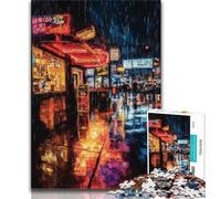 1000 Piece Jigsaw Puzzles Tokyo Cityscape Oil Painting,Decompressing Intellectual Educational Toy Educational Game for Birthday,Chrismas 38x26cm