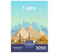 1000-piece Jigsaw Puzzles Travel to Cairo Jigsaws for Adults Brain Teaser Game Improve Memory Unique Gifts for Birthday And Christmas 38x26cm/1000pcs