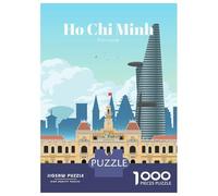 1000-piece Jigsaw Puzzles Travel to Ho Chi Minh City Adult Jigsaw Puzzle Hands-on Game Difficult Challenge Parent-child Interaction 70x50cm/1000pcs