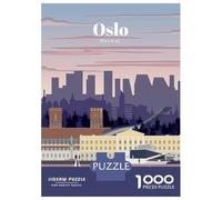 1000-piece Jigsaw Puzzles Travel to Oslo Jigsaws for Adults Brain Teaser Game Improve Memory Unique Gifts for Birthday And Christmas 38x26cm/1000pcs