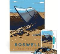 1000 Piece Jigsaw Puzzles Travel to Roswell Accurate Cut Fun Mental Challenge Toy Rest Time Game Birthday Art Play (38x52cm)