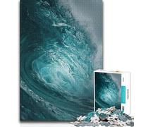 1000-piece Jigsaw Puzzles Turquoise Ocean Wave Brainteaser Family Games Pattern Assembly Gift For Birthdays 38x26cm(1000pcs)