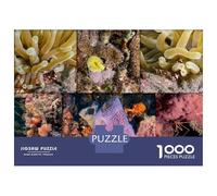 1000-piece Jigsaw Puzzles Underwater Coral Reef Collage Jigsaws for Adults Brain Teaser Game Improve Memory Unique Gifts for Birthday And Christmas 38x26cm/1000pcs