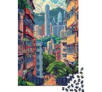 1000 Piece Jigsaw Puzzles- Urban Jungle Cityscape Jigsaw for Adults Brain Teaser Game Difficult Challenge Stress Reduction Gifts 70x50cm/1000pcs