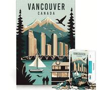 1000 Piece Jigsaw Puzzles Vancouver Canada Travel Accurate Cut Fun Mental Challenge Toy Rest Time Game Birthday Art Play (50x75cm)