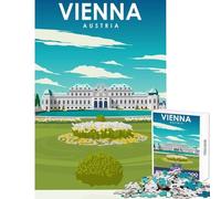 1000 Piece Jigsaw Puzzles- Vienna Austria Travel Art Jigsaw for Teenagers Difficult Challenge Challenging To Complete Unique Challenge Game (38x26cm)