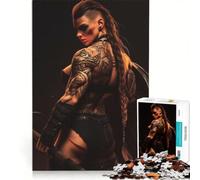 1000-piece Jigsaw Puzzles Viking Maiden Toy Wall Decor Challenging To Complete Improving Love between Couples 50x75cm