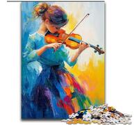1000 Piece Jigsaw Puzzles Violin, Suitable for Ages 14 And Up Home Decor Deal As Gifts for The Whole Family (Size 50x75cm)