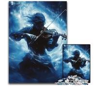 1000 Piece Jigsaw Puzzles Violinist Cardboard Jigsaw Puzzles DIY Decoration, Brain Challenge, for Adult, Family, 26X38CM