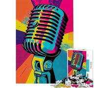 1000 Piece Jigsaw Puzzles Vocal Virtuosity Pop Mic for Birthday, Chrismas Wall Decoration Educational Toy for And 14 Years And over (38x52cm)