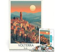 1000-piece Jigsaw Puzzles Volterra Tuscany, Toy Wall Decor, Challenging To Complete, Improving Love between Couples 38x26cm