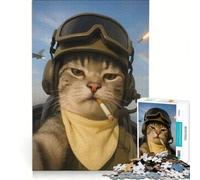 1000 Piece Jigsaw Puzzles War Cat Toy Wall Decor Interesting Stress Reduction for Is Ideal As A Gift 38x52cm