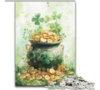 1000 Piece Jigsaw Puzzles Watercolor Four-leaf Clover, for And 14 Years And over for Educational Game Challenge Toy Gift for Birthdays (size 26x38cm)