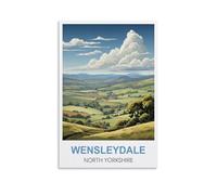 1000 Piece Jigsaw Puzzles，Wensleydale North Yorkshire Posters Challenging Puzzles, Puzzle Game for The Whole for Women, Gifts for Men 52x38cm