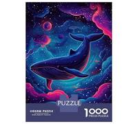 1000-piece Jigsaw Puzzles Whale in Space Adult Jigsaw Puzzle Hands-on Game Difficult Challenge Parent-child Interaction 52x38cm/1000pcs