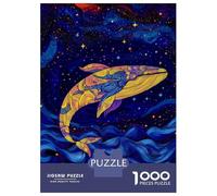 1000-piece Jigsaw Puzzles Whale in The Night Sky Adult Jigsaw Puzzle Hands-on Game Difficult Challenge Parent-child Interaction 70x50cm/1000pcs