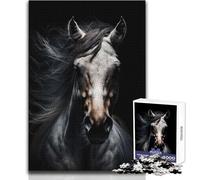 1000 Piece Jigsaw Puzzles- White Horse Is Running Calm Enjoyable Spare Time Fun Tight Seamless Precision Toy Size 38x26cm