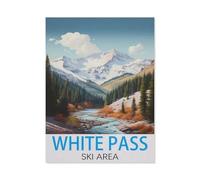 1000 Piece Jigsaw Puzzles，White Pass Ski Area，Puzzles for Adults and Teenagers, Puzzle Sets for Challenging Puzzle Game and Family Play（75x50cm）-HA10