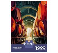 1000-piece Jigsaw Puzzles Wine Cellar Adult Jigsaw Puzzle Hands-on Game Difficult Challenge Parent-child Interaction 52x38cm/1000pcs