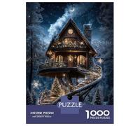 1000-piece Jigsaw Puzzles Winter Wonderland Treehouse Adult Jigsaw Puzzle Toy Wall Decor A Work of Art Unique Gifts for Birthday And Christmas 38x26cm/1000pcs