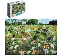 1000 Piece Jigsaw Puzzles with 101 Dogs Pooping on the Grass, Funny Flat Stress Relief Puzzles Interactive Games for Adults & Children of All Ages Difficult and Challenge Puzzle
