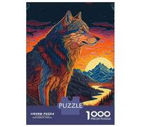 1000-piece Jigsaw Puzzles Wolf Art Series Style 3 Adult Jigsaw Puzzle Hands-on Game Difficult Challenge Parent-child Interaction 38x26cm/1000pcs