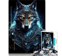 1000 Piece Jigsaw Puzzles Wolf Cyber Teenager Jigsaw,Brain Intelligence Challenge Addictive Toys for Home Decoration (size 38x26cm)