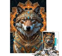 1000-piece Jigsaw Puzzles Wolf King Adorned Fun Activities at Home Difficult Challenge Anti-Stress Toys for And from 14 Years And over (50x75cm)