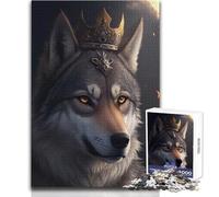 1000-piece Jigsaw Puzzles Wolf King Funny Toy Intellectual Game Learning Educational Gift For Birthdays Size 38x52cm