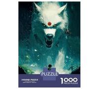 1000 Piece Jigsaw Puzzles- Wolf Samurai Teenager Puzzles Brain Teaser Game Stress Reliever Deal As Gifts for The Whole Family 70x50cm/1000pcs