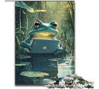 1000 Piece Jigsaw Puzzles Working Frog, Analysis And Logic with Fully Interlocking Randomly Shaped Pieces for And Age 14 Years Up (Size 26x38cm)