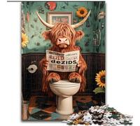 1000 Piece Jigsaw Puzzles Yak in The Toilet, Analysis And Logic with Fully Interlocking Randomly Shaped Pieces for And Age 14 Years Up (Size 26x38cm)