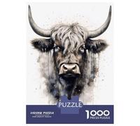 1000-piece Jigsaw Puzzles Yak Ink Art Adult Jigsaw Puzzle Hands-on Game Difficult Challenge Parent-child Interaction 38x26cm/1000pcs