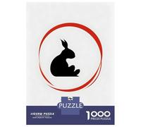 1000-piece Jigsaw Puzzles Year Of The Rabbit Jigsaws for Adults Brain Teaser Game Improve Memory Unique Gifts for Birthday And Christmas 38x26cm/1000pcs