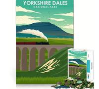 1000 Piece Jigsaw Puzzles Yorkshire Dales Park Art Accurate Cut Fun Mental Challenge Toy Rest Time Game Birthday Art Play (50x75cm)