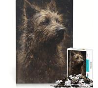 1000-piece Jigsaw Puzzles Yorkshire Terrier Dog Toy Wall Decor Challenging To Complete Improving Love between Couples 38x26cm