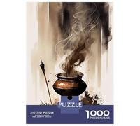 1000-piece Jigsaw Puzzles Zen Incense Retro Ink Wash Jigsaws for Adults Brain Teaser Game Improve Memory Unique Gifts for Birthday And Christmas 70x50cm/1000pcs