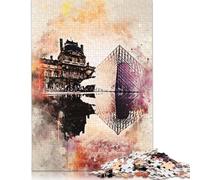 1000 Piece Jigsaw Puzzless for Adults Paris in Watercolor Jigsaw Square Puzzle for for Adults And Paper Puzzles Unique Challenge Games 1000pcs (75x50cm)