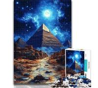 1000 Piece Jigsaw Pyramids at Night 1000 Pieces Jigsaw Puzzles for Adults And Teens,Educational Toys & Games for Adults And Teenagers 50x75cm