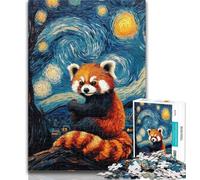 1000 Piece Jigsaw Raccoon Under The Night Sky 1000 Piece Jigsaw Puzzles,Educational Game for Birthday, Chrismas for And 14 Years Old 50x75cm