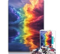 1000 Piece Jigsaw Rainbow Lightning Jigsaw Puzzles 1000 Pieces for Adults Teens,Toy Intellectual Game Artists Collection, Fine Art 50x75cm