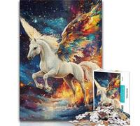 1000 Piece Jigsaw Rainbow Unicorn Jigsaw Puzzles 1000 Pieces for Adults Teens,Decompressing Intellectual Educational Toy Secret Santa Gifts (26x38cm)